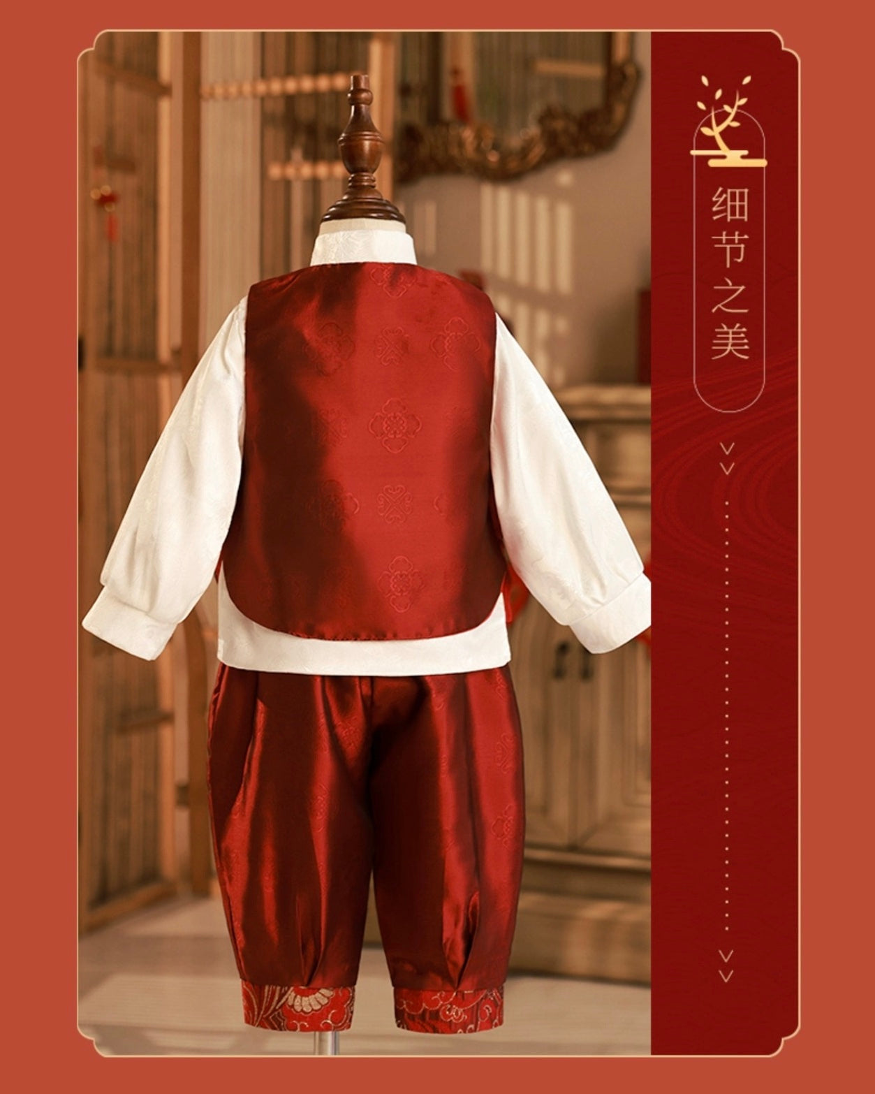 Boy Tang suit one year old dress Chinese Zhuzhou baby birthday party crown coat kirin suit Guofeng spring and autumn