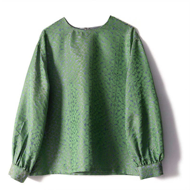 Mulberry silk Song brocade new Chinese style flower everything temperament connotation elegant retro temperament Song brocade blouse