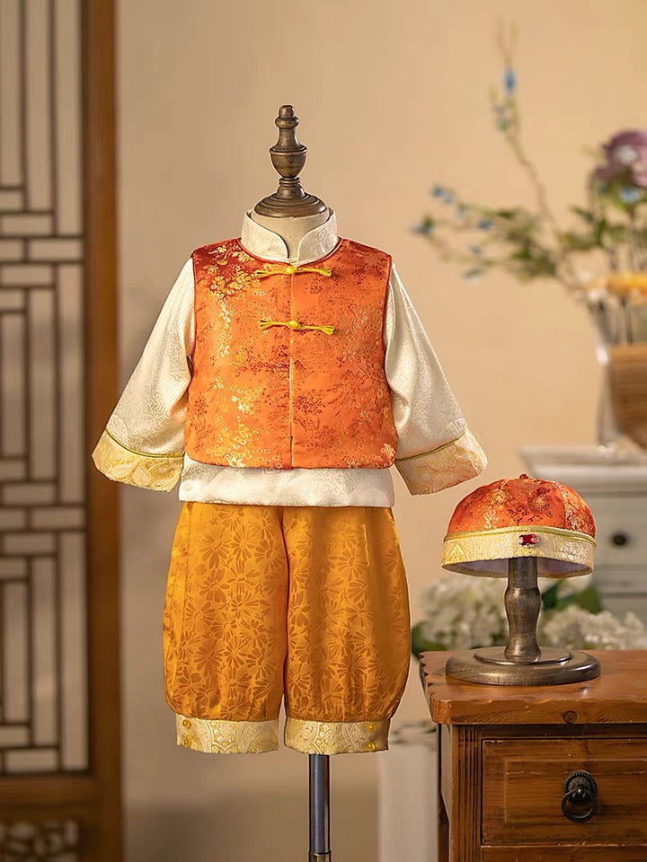 Baby boy one year old dress spring baby new Chinese style Tang suit