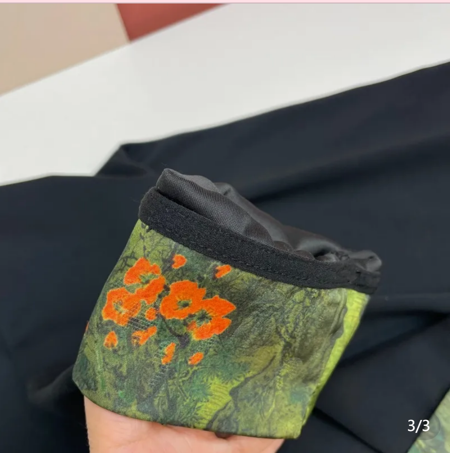 High-quality custom order, contrasting cuffs, Chinese-style sweatshirt.