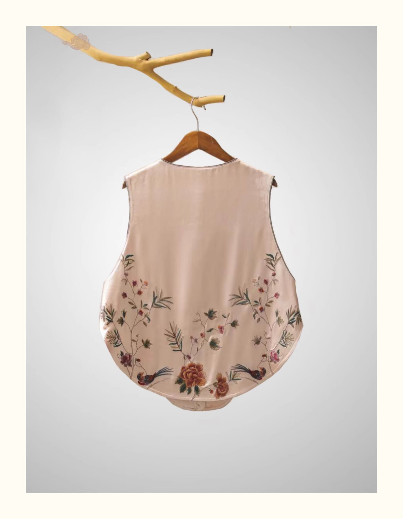 Ladies spring new waistcoat national style national style embroidery temperament all round collar