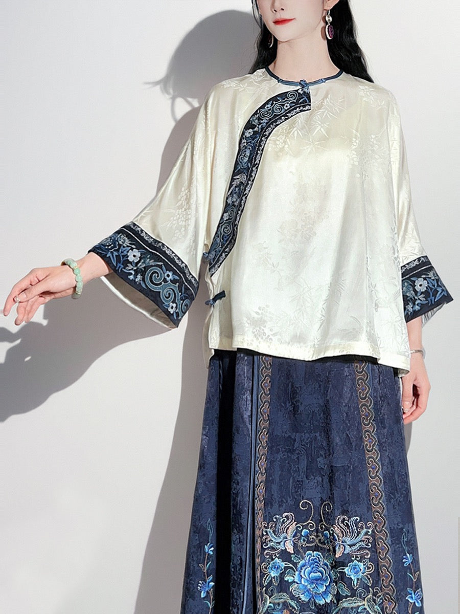 Women's new Chinese style crew-neck top