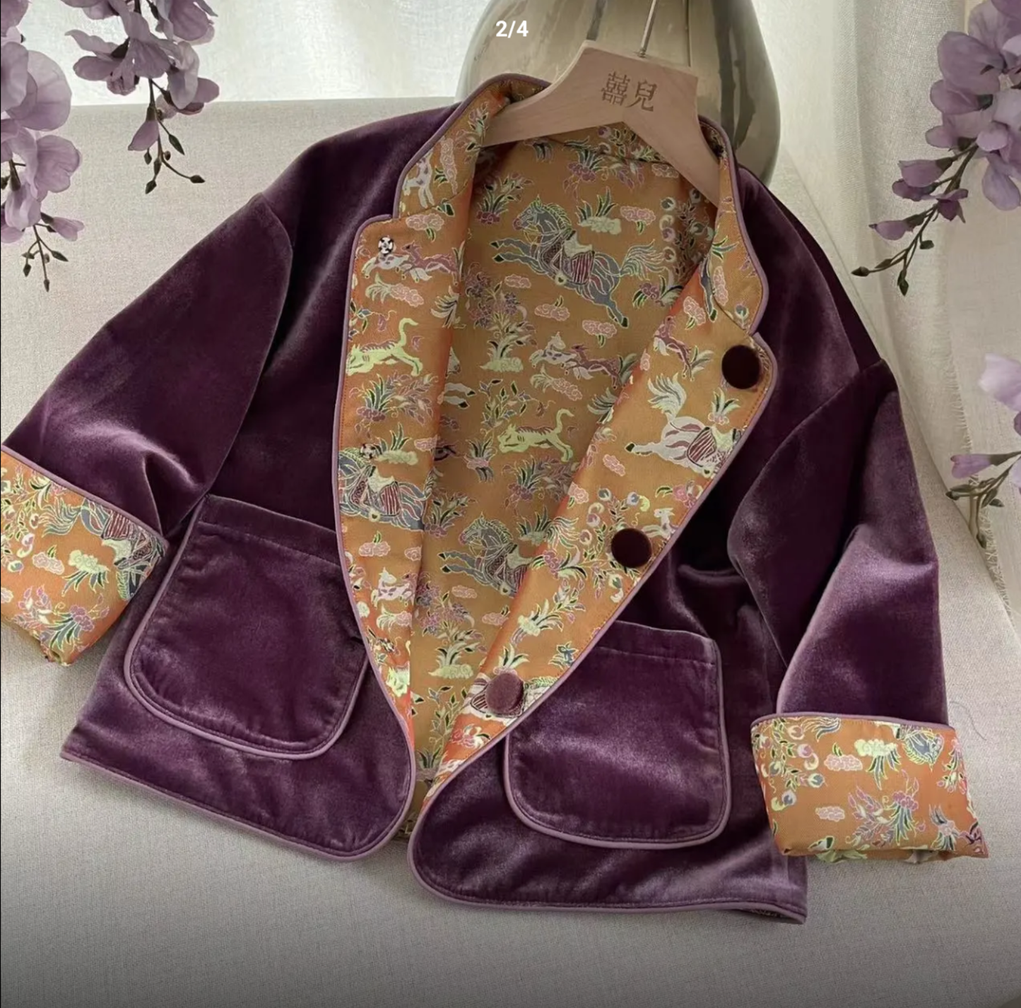 【YURU China】D657 Early Autumn New Arrival: New Chinese Style Niche Designer Lao Qian Traditional Chinese Double-Sided Reversible Coat