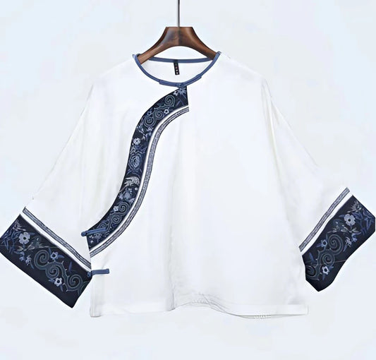 Women's new Chinese style crew-neck top