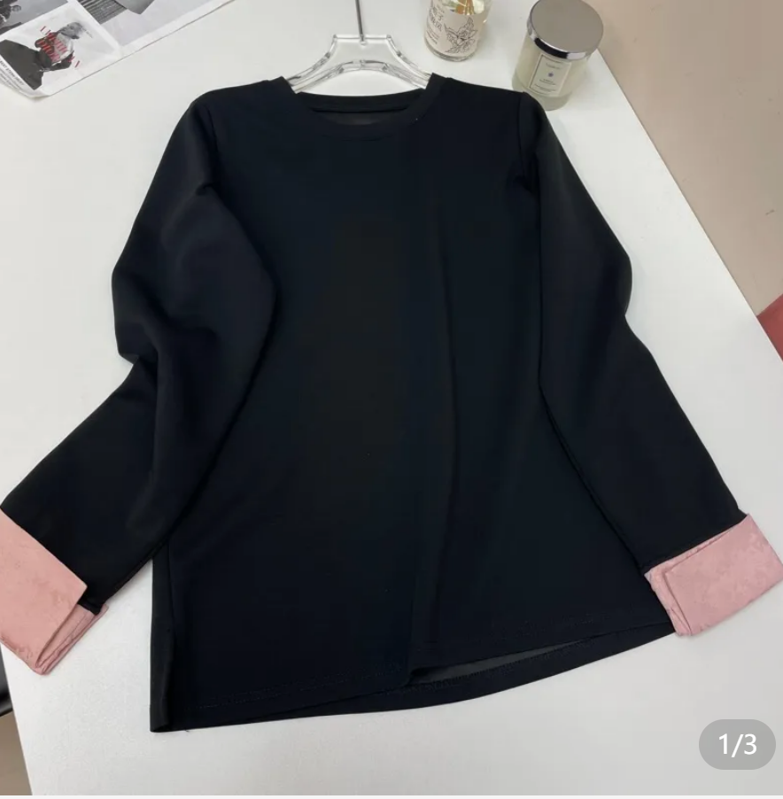 High-quality custom order, contrasting cuffs, Chinese-style sweatshirt.